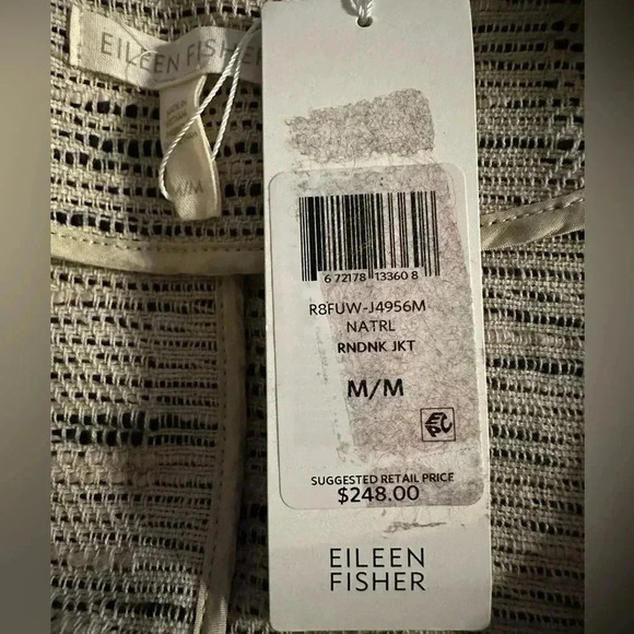 Eileen Fisher roundneck blazer jacket size M - Picture 11 of 11